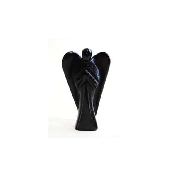 Wholesale Carved Angel With Obsidian Gemstone