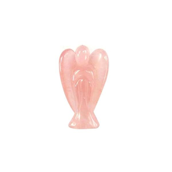 Handmade Genuine Rose Quartz Gemstone Angel