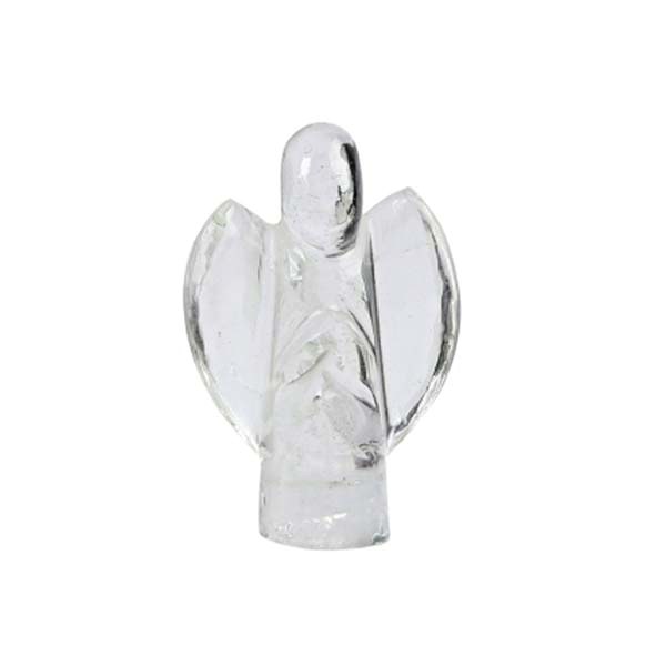 Handmade Clear Quartz Carved Gemstone Angel