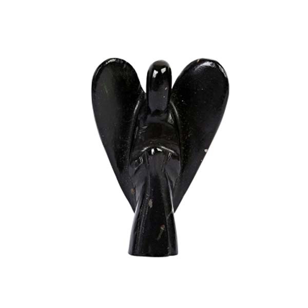 Handmade Carving Angel With Obsidian Gemstone