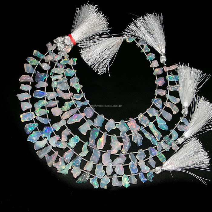 exporters of Ethiopian Opal Plain Beads Strands for mala making