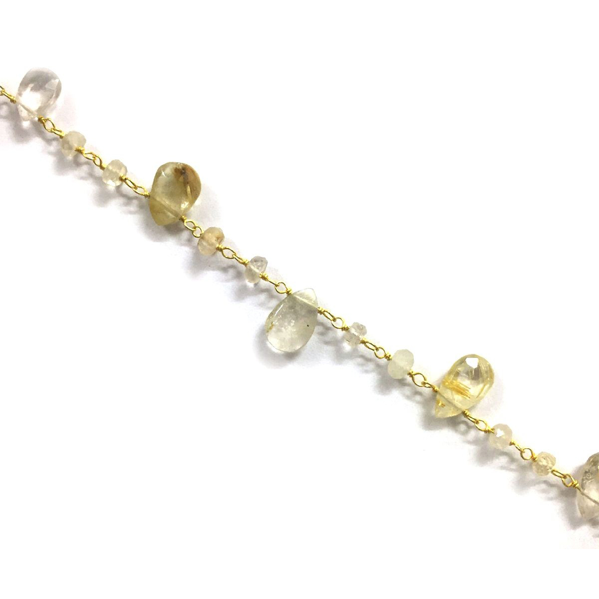 Online golden Rutile Quartz Gemstone Rosary