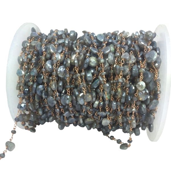 Supplier Of Labradorite Coated Gemstone Rosary Chain