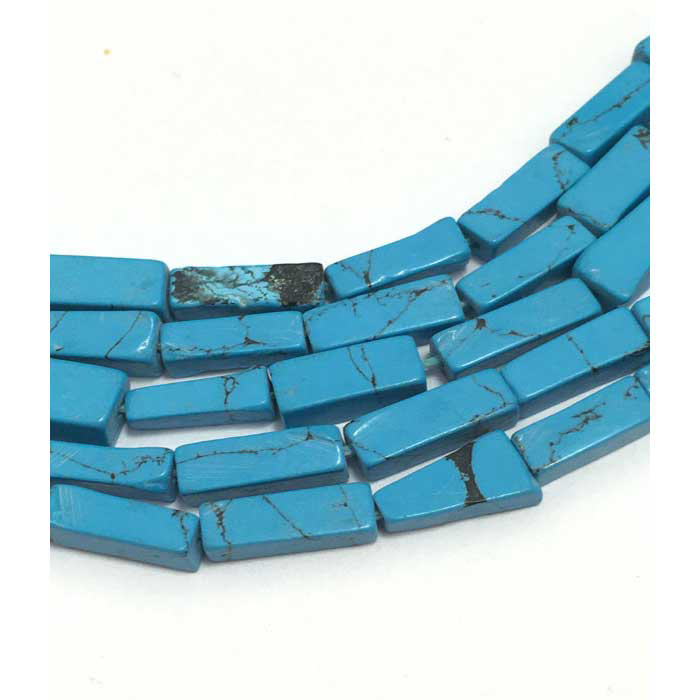 Buy Best Turquoise Plain BRICK 7MM To 10MM Beads