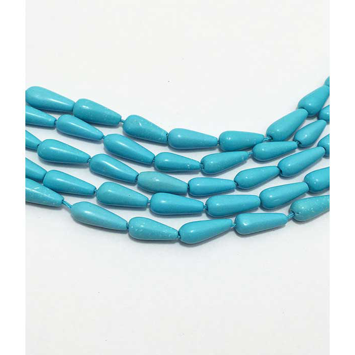 Buy Best Turquoise Plain Drill Drops 7MM To 11MM Beads