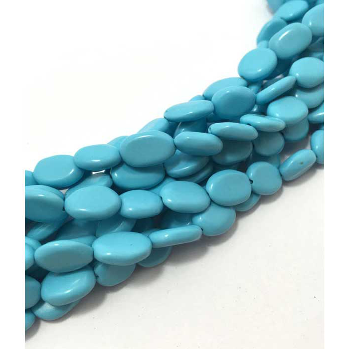 Supplier Turquoise Plain Oval 8MM To 11MM Beads