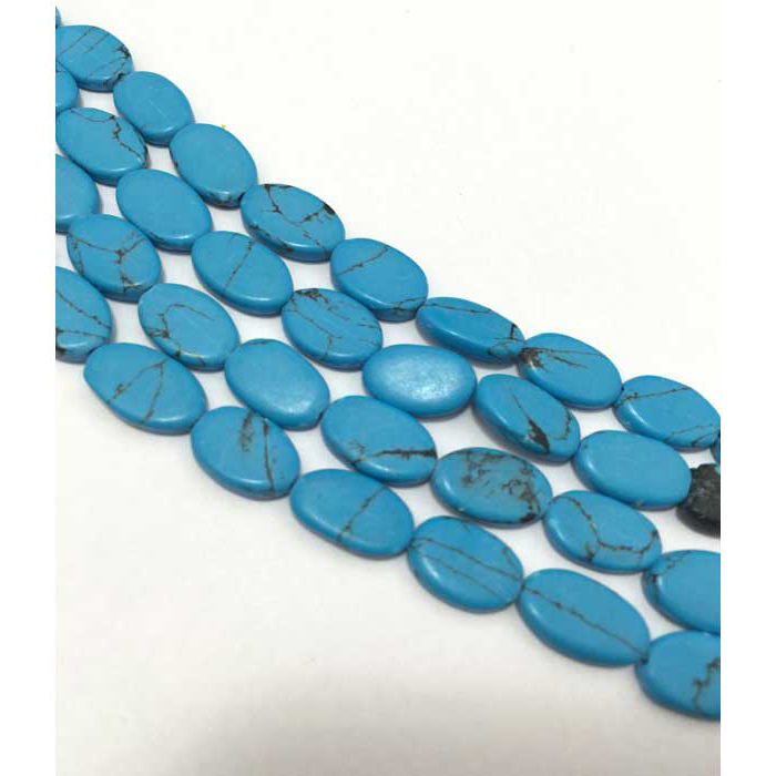 Supplier Turquoise Plain Oval 9MM To 11MM Beads