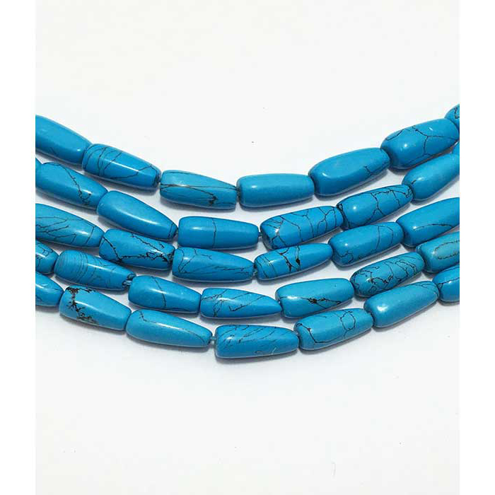 Natural Turquoise Plain Drill Drops 9MM To 13MM Beads
