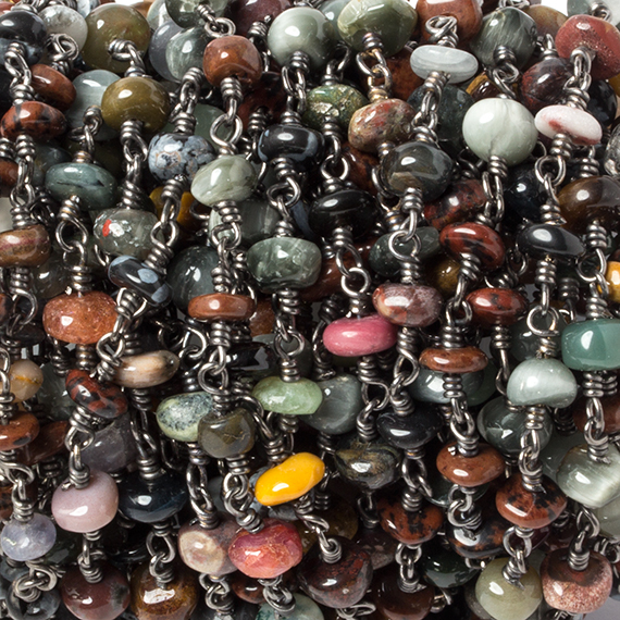 Supplier Of Multi Gemstone Rondell Chain