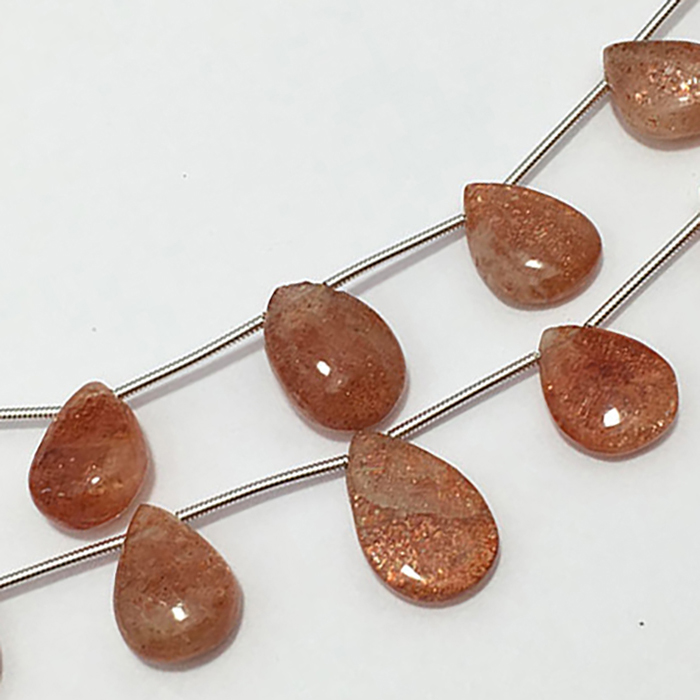 Sun Stone Plain Pears 11mm to 18mm Beads