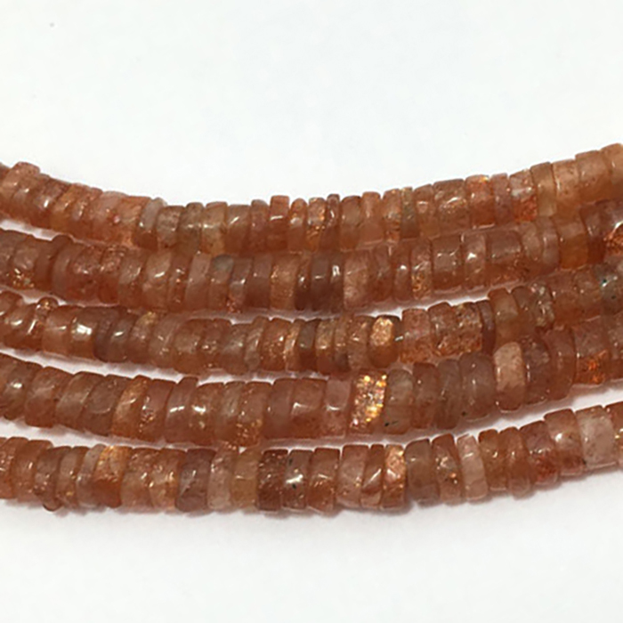 Sun Stone Plain Tyre 4.5mm to 5.5mm Beads
