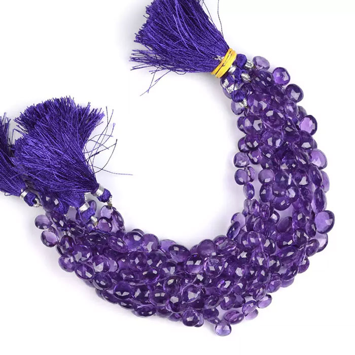 loose Amethyst Heart Beads Strand suppliers