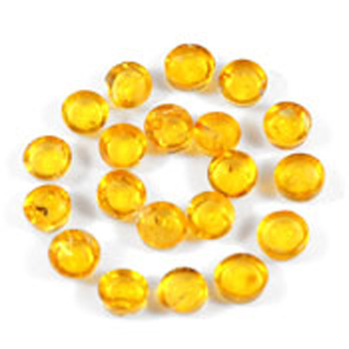 Round Natural Amber Loose Gemstone For Jewelry Making