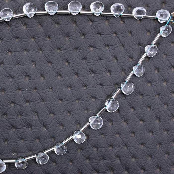 buy online Aquamarine Heart Beads Strand manufacturer