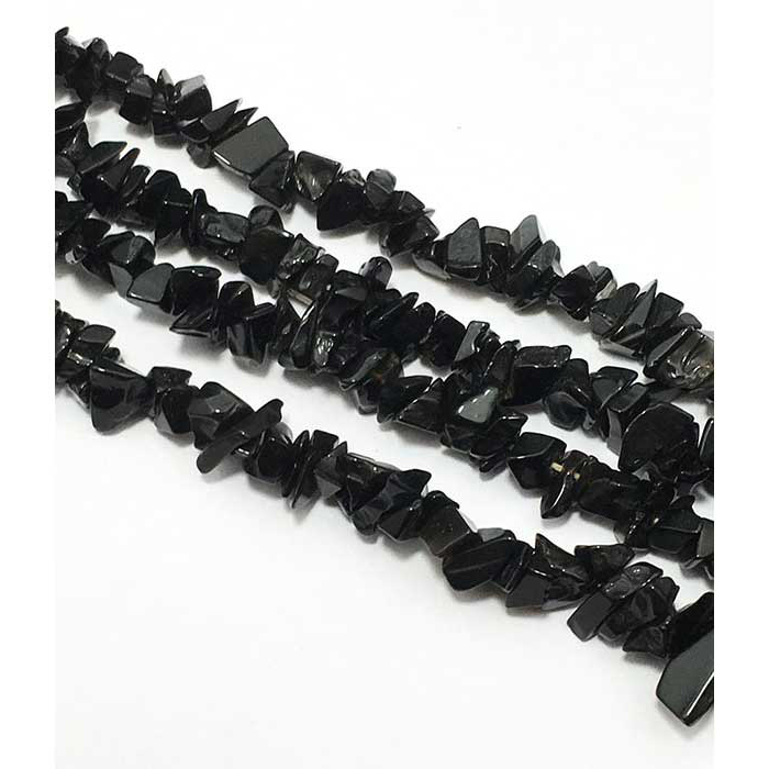 natural Black Onyx Uncut Chips Uneven Beads