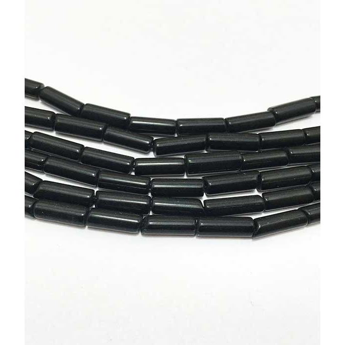 Best Buy Black Stone Onyx Plain Tube 10mm to 13mm Beads
