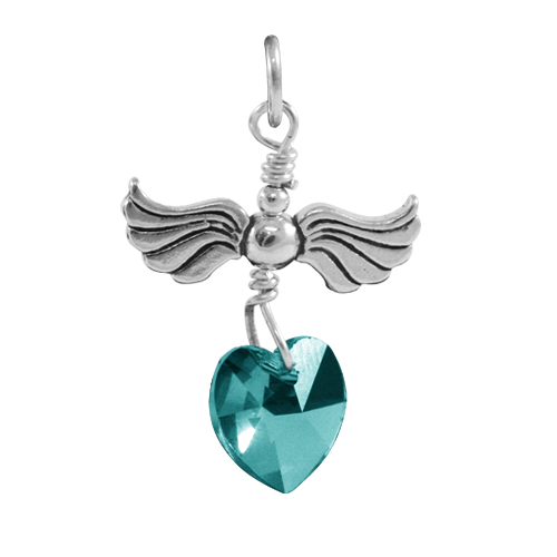 Hot Sale Blue Topaz Birthstone Charm | Custom Design December Birthstone |