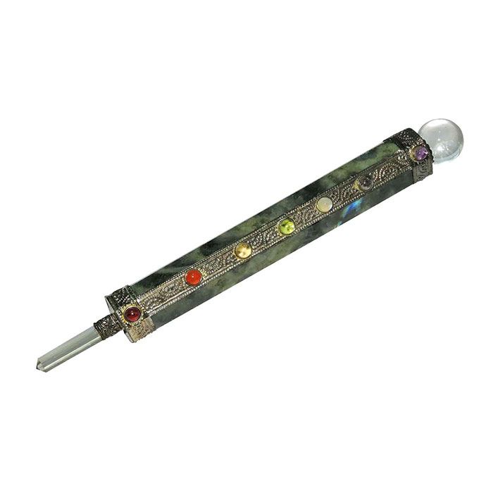 Natural Labradorite gemstone Pencil with sterling silver jewelry for gifts.