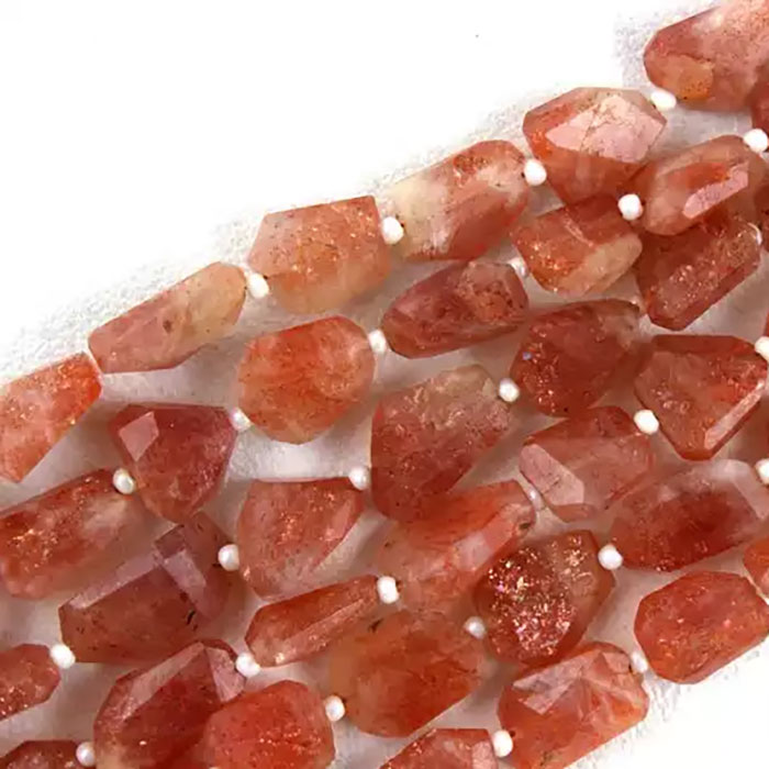 handmade Sunstone Faceted Beads Strands Huge selections