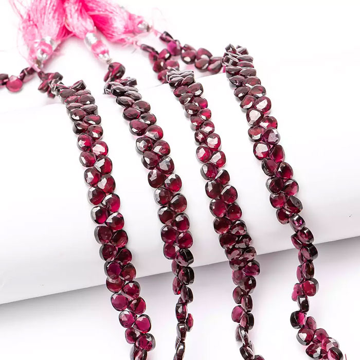 huge collection of Garnet Heart Beads Strands exporters