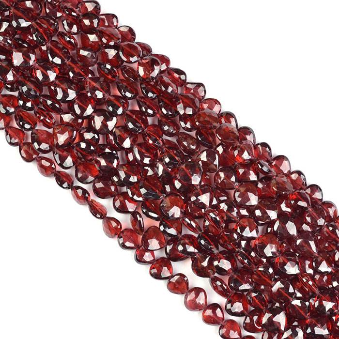 awesome look Garnet Heart Beads Strands mala