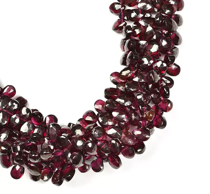 awesome look Garnet Pear Beads Strands mala