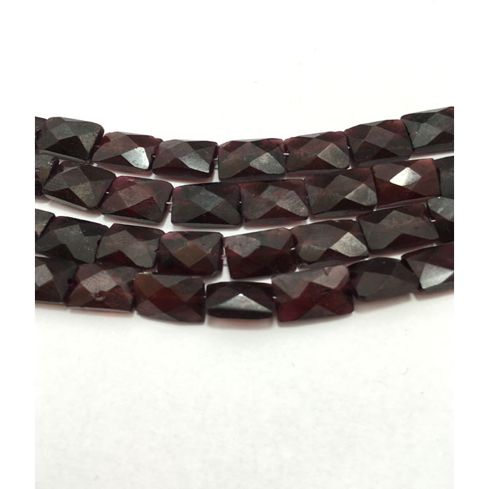 Exporter Garnet Faceted Chiclet 8mm to 10mm Beads