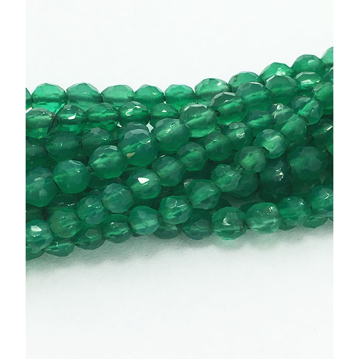 wholesale Green Onyx Faceted Beads Strands for necklace