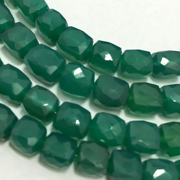 stunning Green Onyx Faceted Beads Strands wholesale price