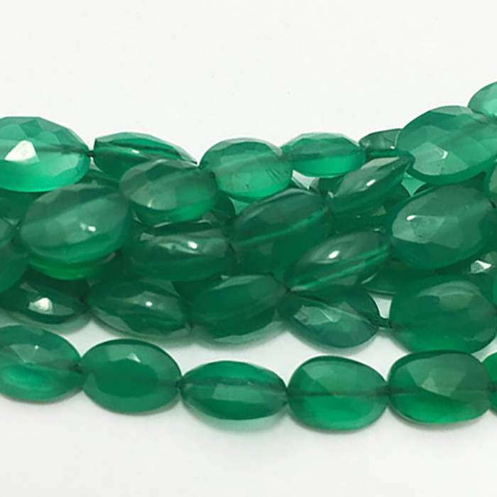 suppliers of Green Onyx Faceted Beads Strands at best price
