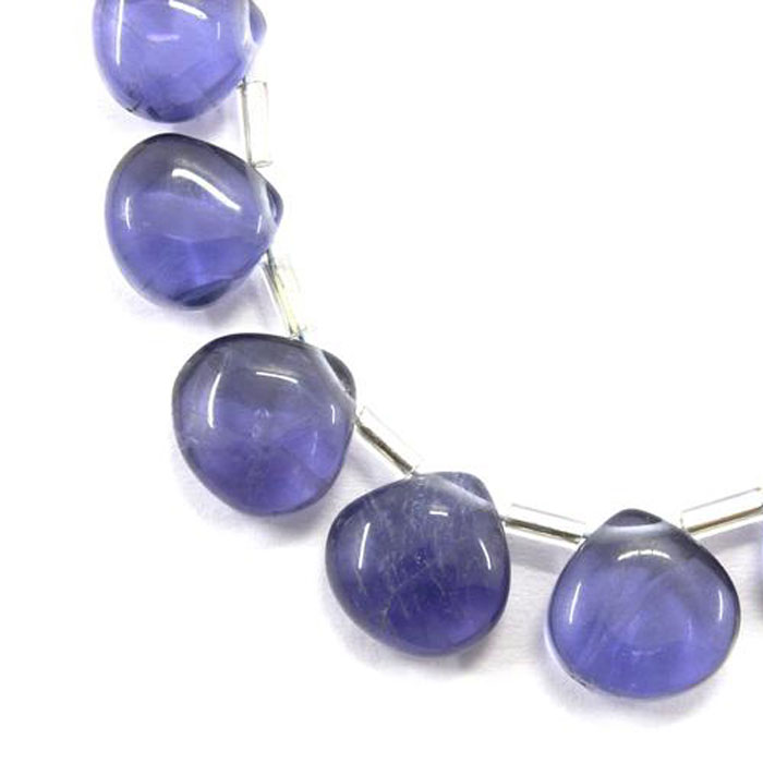 hand made Iolite Heart Beads Strands wholesaler