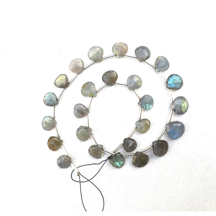 manufacturer of Labradorean Heart Beads Strands for jewellery