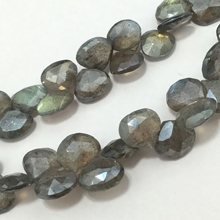 Exporter Labradorite Faceted Hearts 8Mm To 9Mm Beads