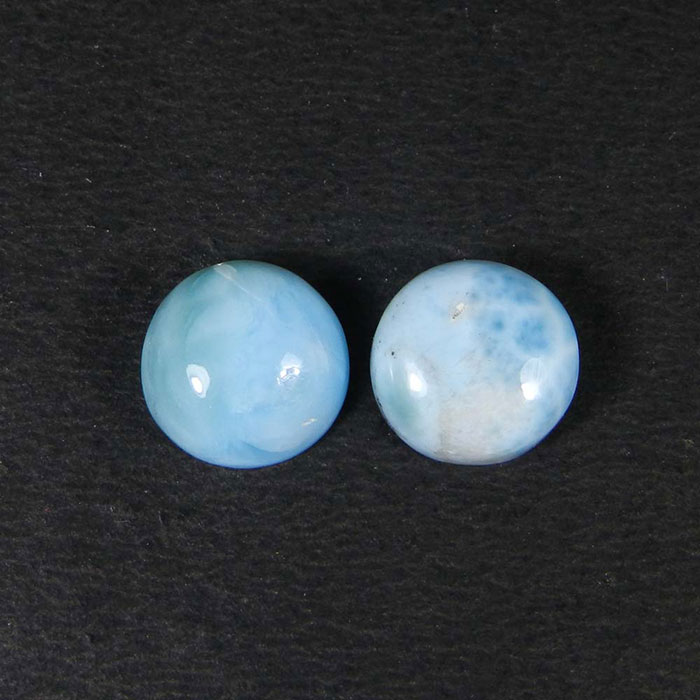 Round Natural Larimar Loose Gemstone For Jewelry Making