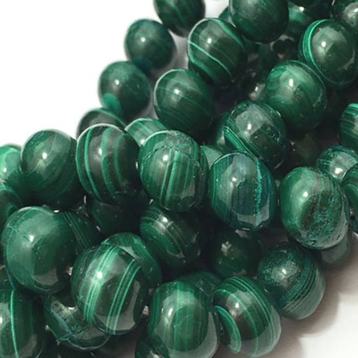 high quality Malachite Plain Beads Strands for jewellery