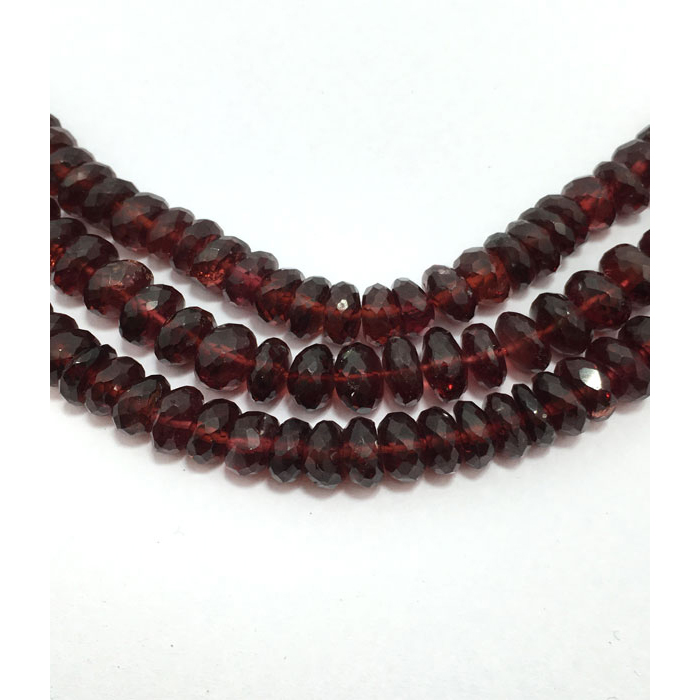Manufacturer Mozambique Garnet Faceted Rondell 6mm to 7mm Beads