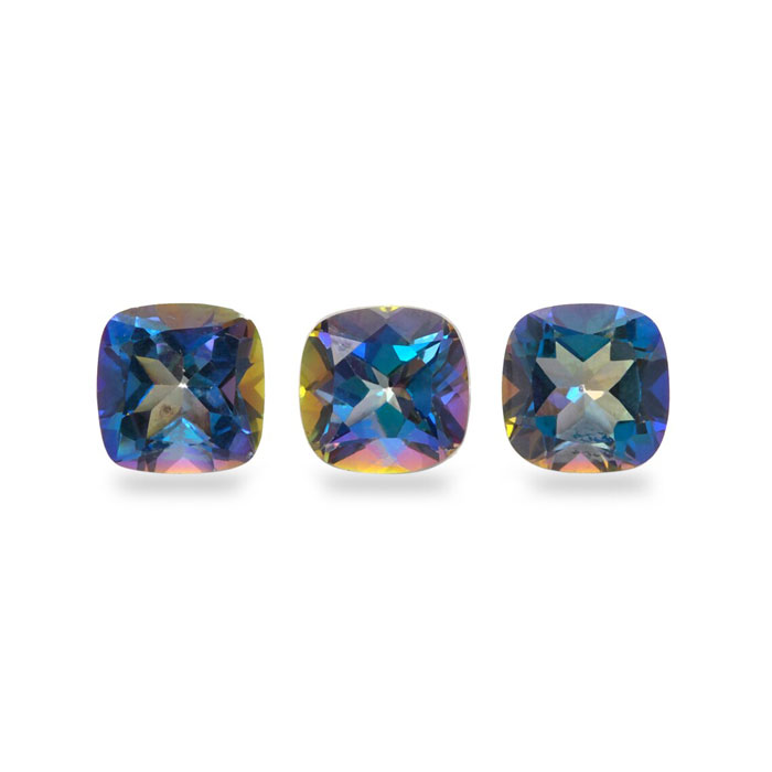 Buy Online Natural Mystic Topaz Cushion Gemstone | Loose Mystic Topaz Gemstones