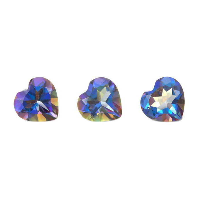 Shop for the best loose jewelry stones | heart Mystic Topaz loose gemstone|