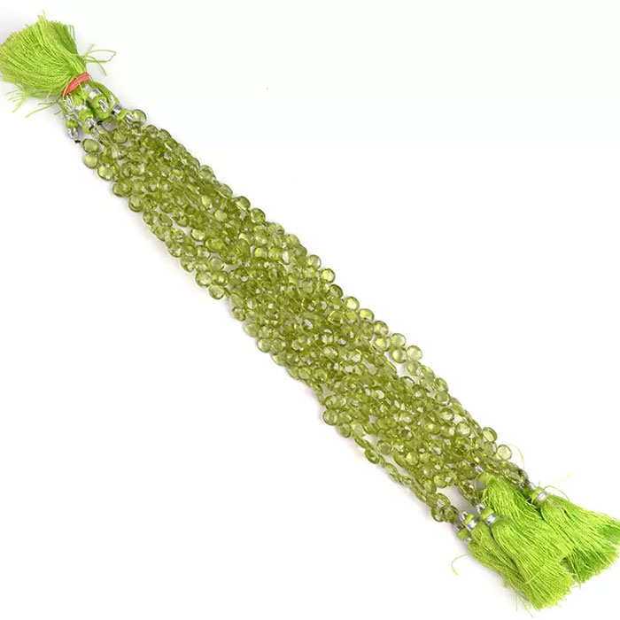 online selection of Peridot Faceted Beads Strands for mala