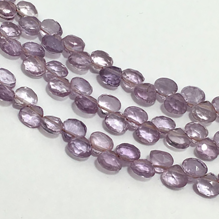 handmade Pink Amethyst Hearts Beads Strand Huge selections