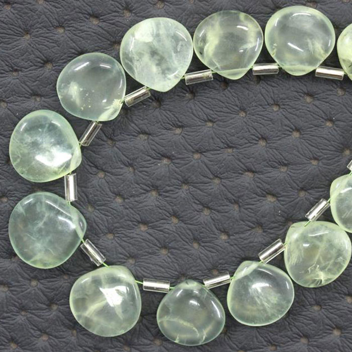 handmade Prehnite Plain Beads Strands Huge selections