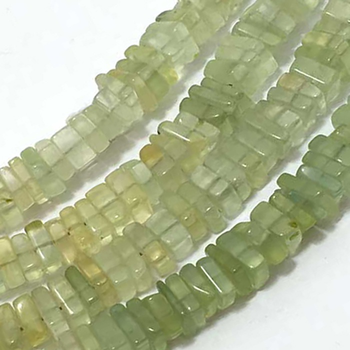wholesaler Prehnite Plain Disc Square 3mm to 5.5mm Beads