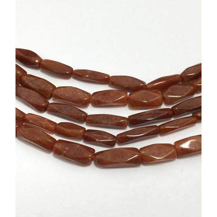 Manufacturer Red Aventurine Faceted Box and Bricks 10mm to 13mm Beads