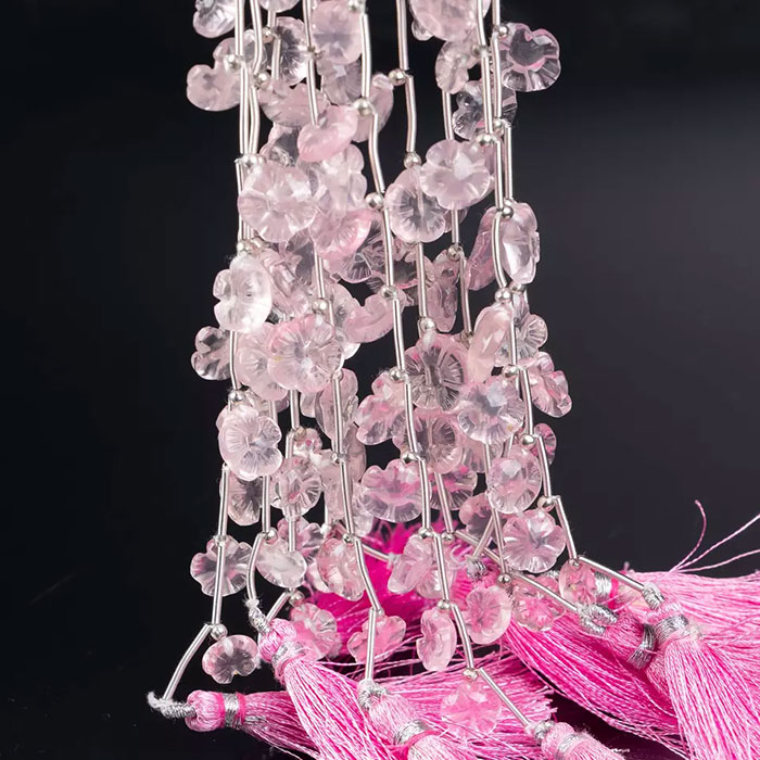 hand made Rose Quartz Plain Beads Strands wholesaler