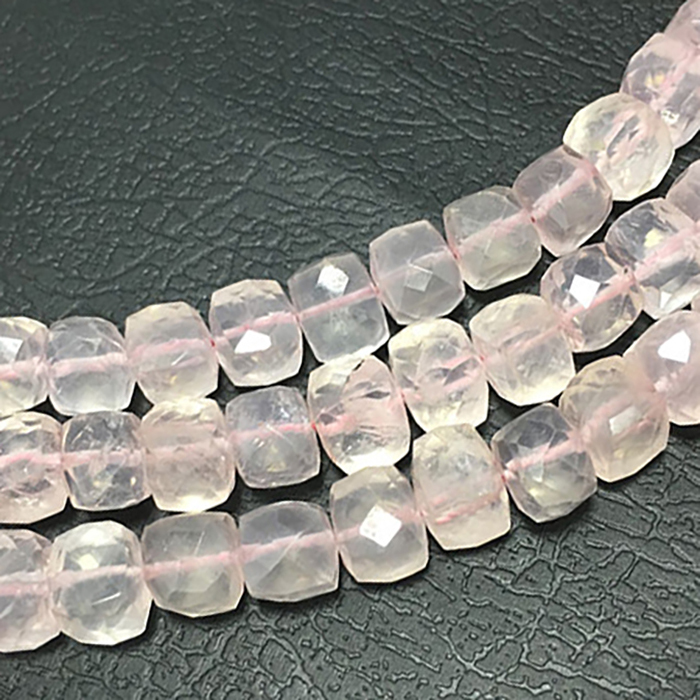 wholesaler Rose Quartz Faceted Box 7MM To 8MM Beads