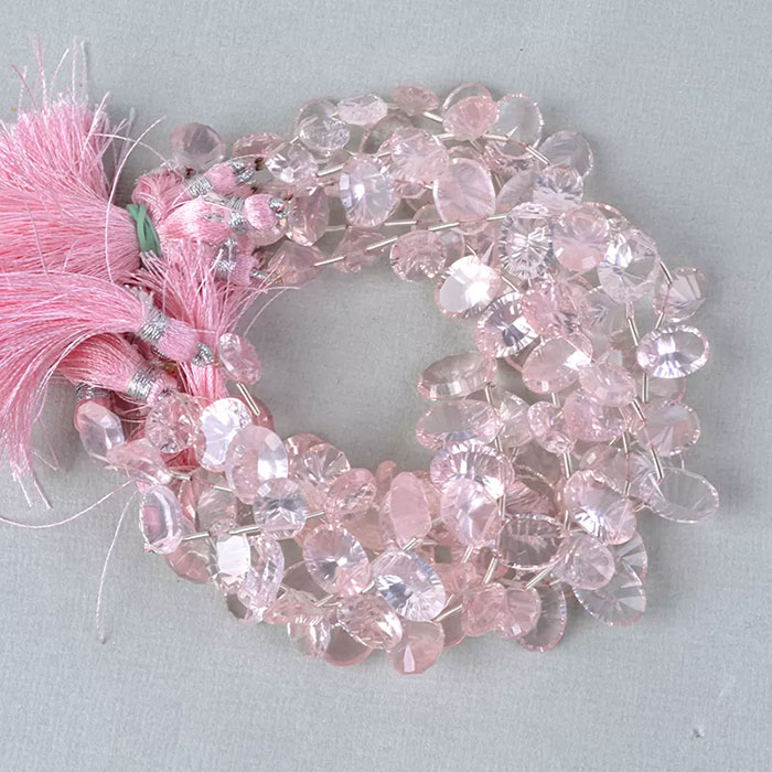 best buy Rose Quartz Faceted Beads Strands for necklace