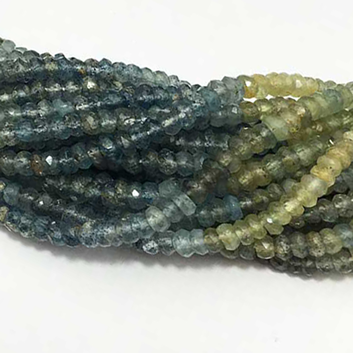 Online Ready Stock Shaded Aquamarine Faceted Rendell 3.5mm to 4mm Beads