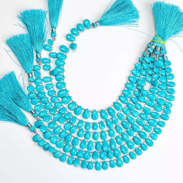 manufacturer of Turquoise Plain Beads Strands for jewelry