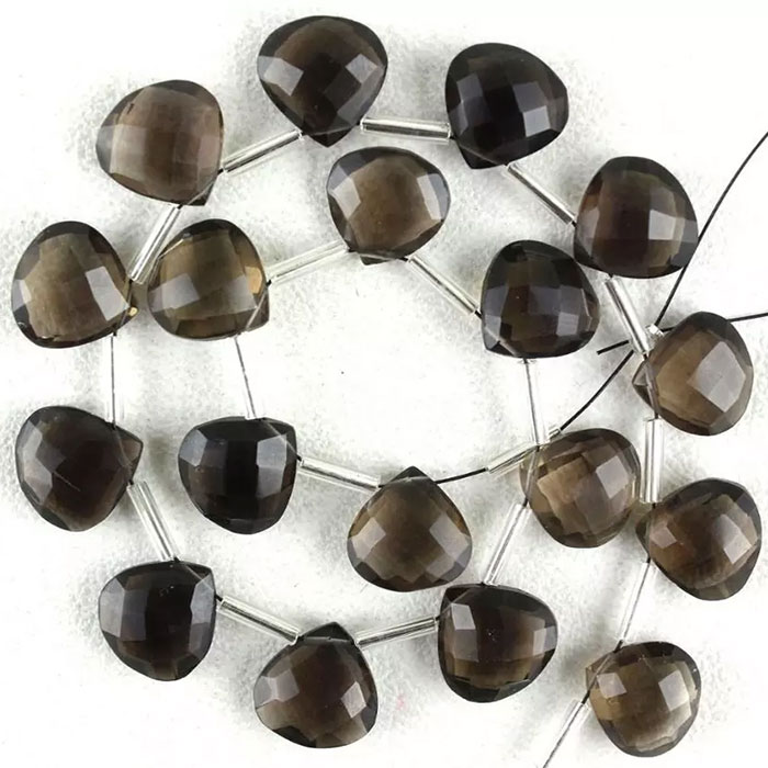 suppliers of Smoky Quartz Faceted Beads Strands at best price
