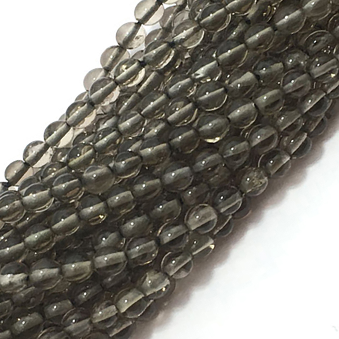 Manufacturer Smoky Quartz Plain Round 2mm to 3mm Beads